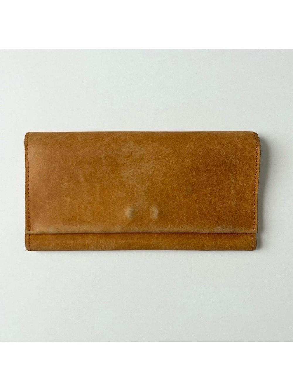 Able Debre Wallet Cognac Brown Leather Magnetic Snap Handcrafted in Ethiopia